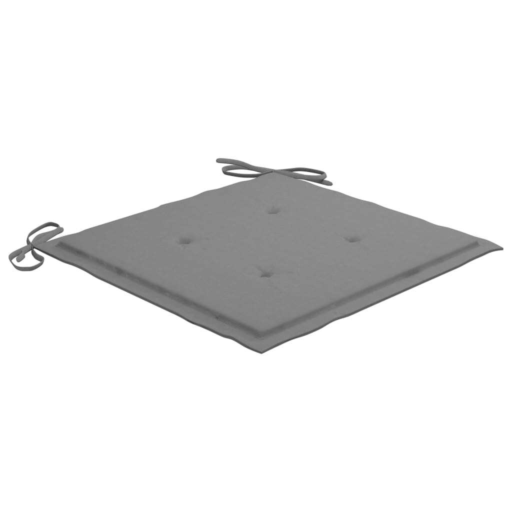 Garden Chair Cushions 4pcs Oxford Fabric Water Resistant Outdoor 50x50x4cm Grey