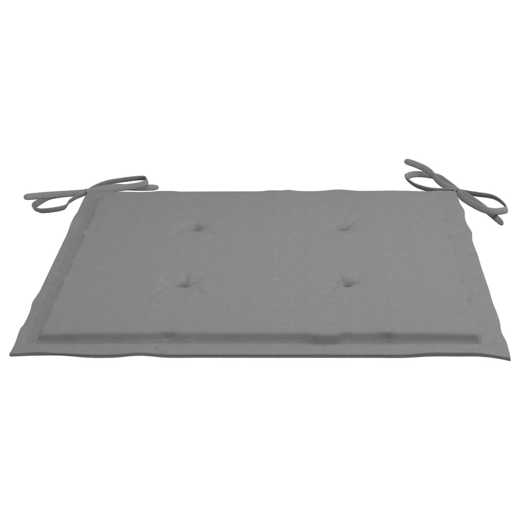 Garden Chair Cushions 4pcs Oxford Fabric Water Resistant Outdoor 50x50x4cm Grey