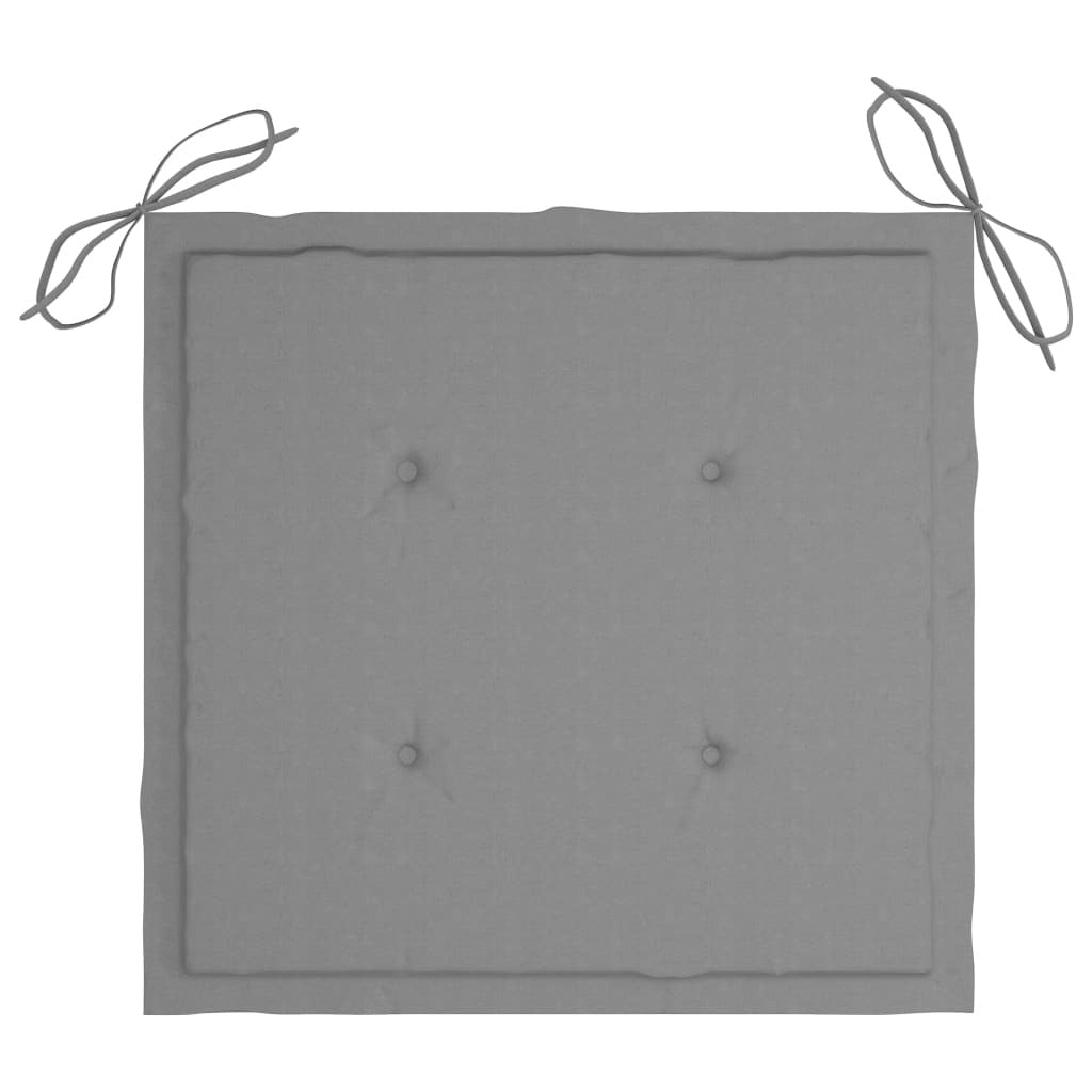 Garden Chair Cushions 4pcs Oxford Fabric Water Resistant Outdoor 50x50x4cm Grey