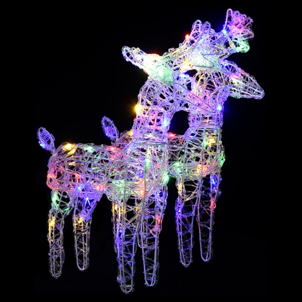 Christmas Reindeers 6 pcs Multicolour 240 LEDs Acrylic