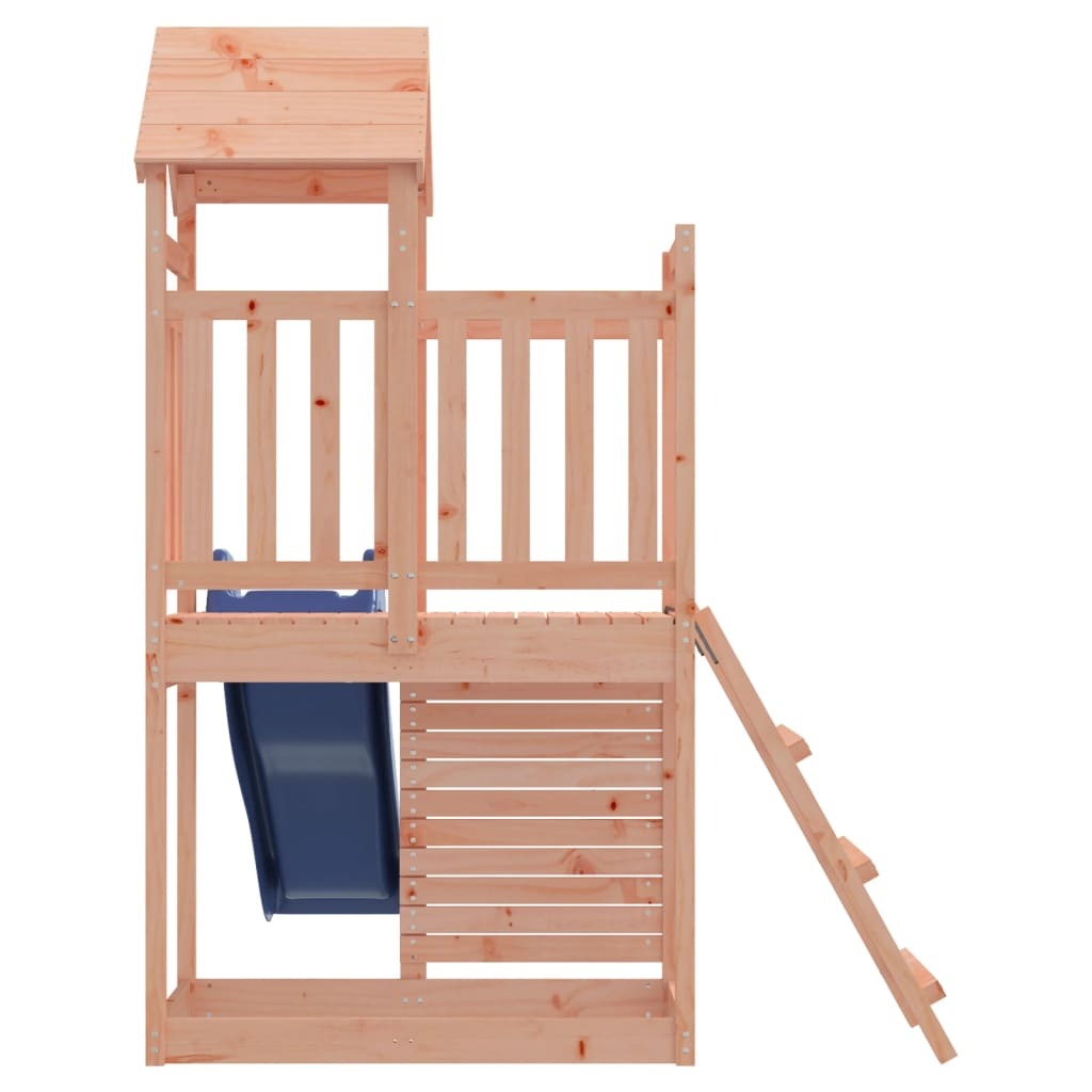 Outdoor Playset Climbing Solid Douglas Wood Frame Slide Rockwall Ladder