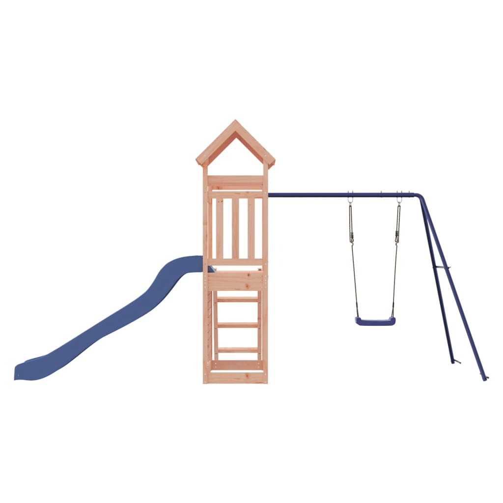 Outdoor Playset Climbing Solid Douglas Wood Frame Slide Swing Ladder