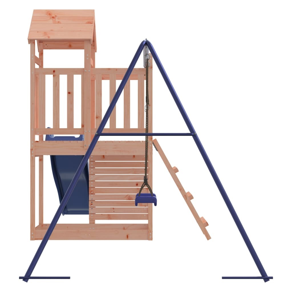 Outdoor Playset Climbing Solid Douglas Wood Frame Slide Swing Ladder