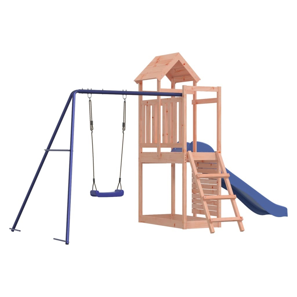 Outdoor Playset Climbing Solid Douglas Wood Frame Slide Swing Ladder