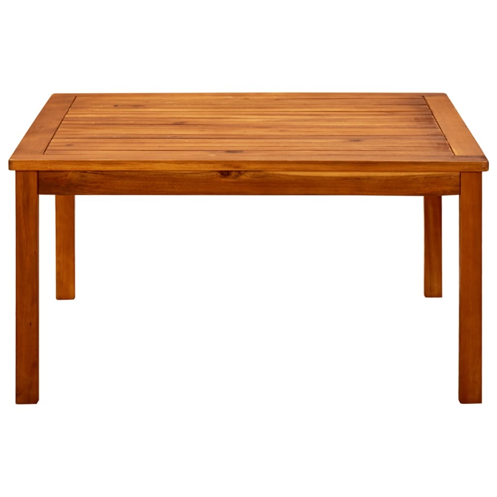 Garden Coffee Table Solid Acacia Wood Slatted Top Oil Finish Outdoor 85x85x45cm