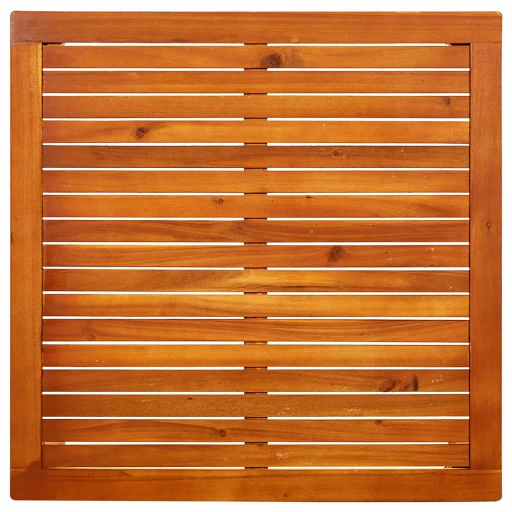 Garden Coffee Table Solid Acacia Wood Slatted Top Oil Finish Outdoor 85x85x45cm