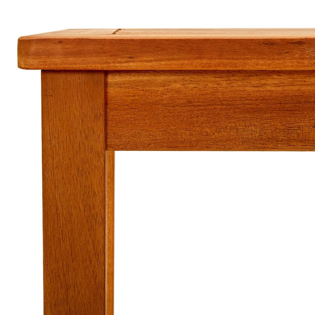 Garden Coffee Table Solid Acacia Wood Slatted Top Oil Finish Outdoor 90x50x36cm