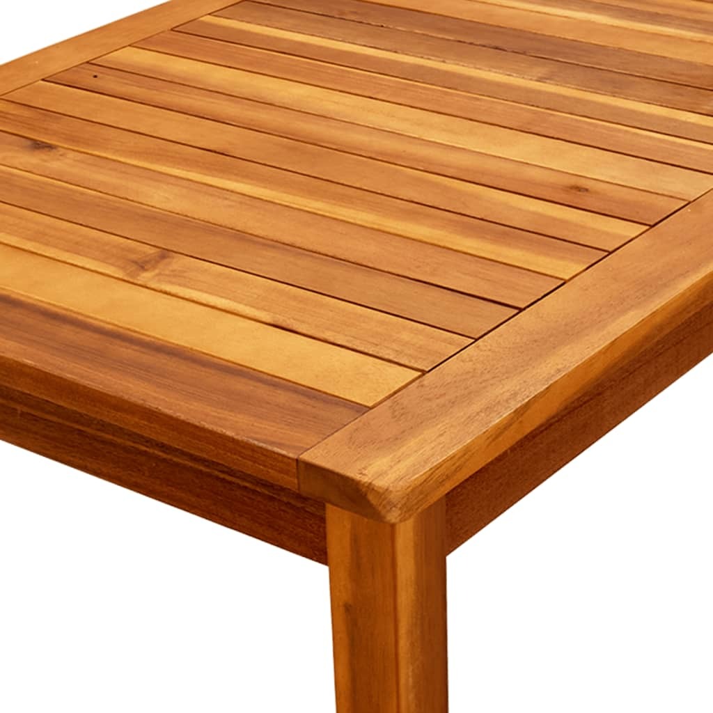 Garden Coffee Table Solid Acacia Wood Slatted Top Oil Finish Outdoor 110x60x45cm