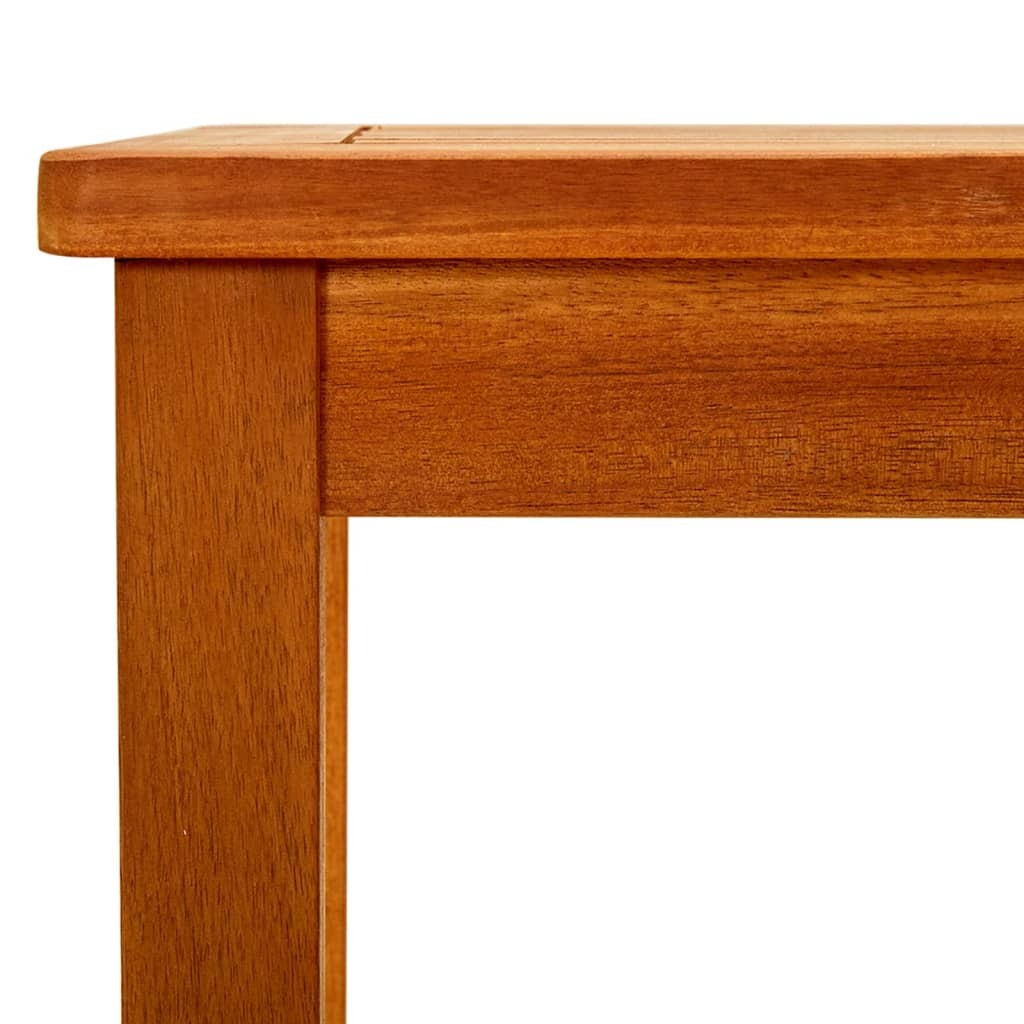 Garden Coffee Table Solid Acacia Wood Slatted Top Oil Finish Outdoor 110x60x45cm