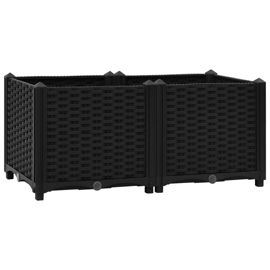 Raised Bed Planter Polypropylene Garden Plant Pot Outdoor 80x40x38cm