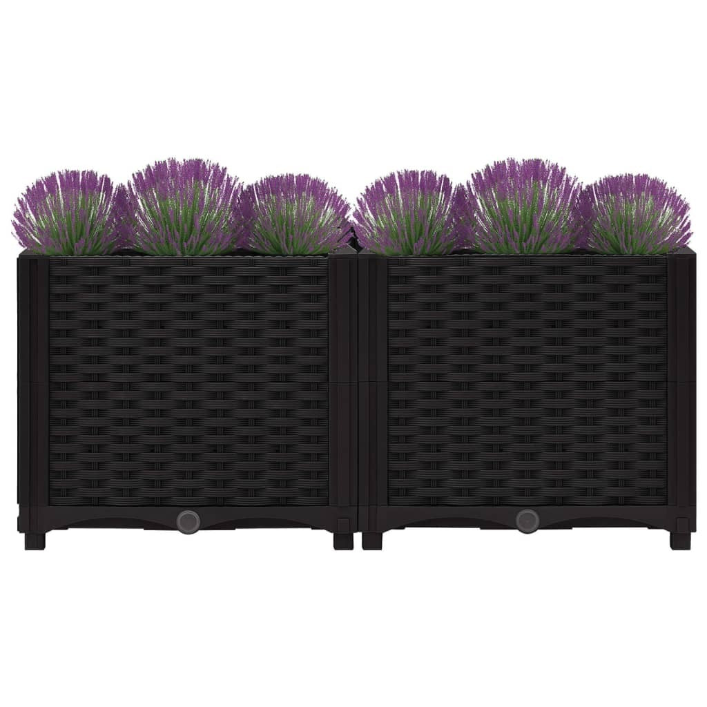 Raised Bed Planter Polypropylene Garden Plant Pot Outdoor 80x40x38cm