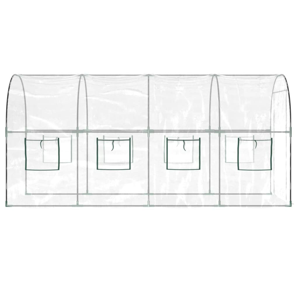 Greenhouse Transparent 160x400x190 cm PVC&Powder-coated Steel