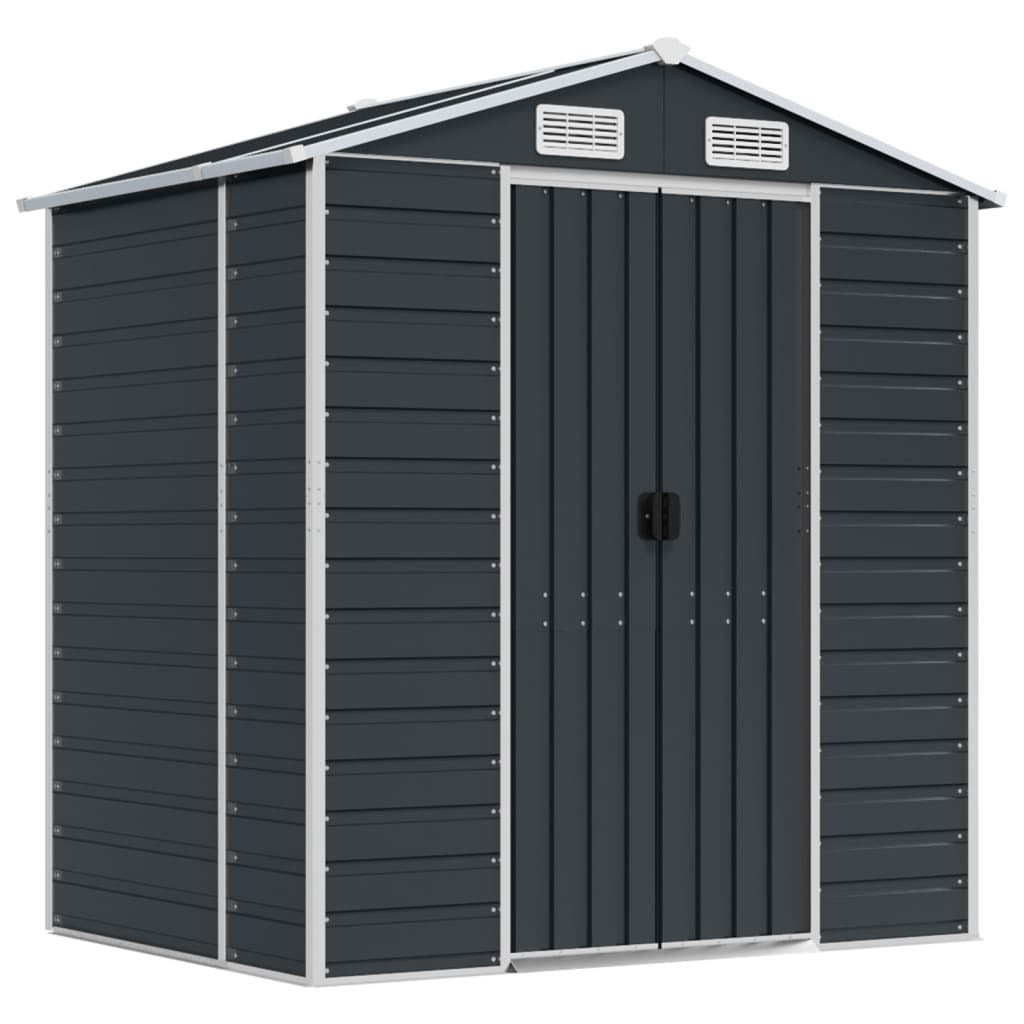 Garden Shed Outdoor Storage Tool House Lockable Galvanised Steel Anthracite