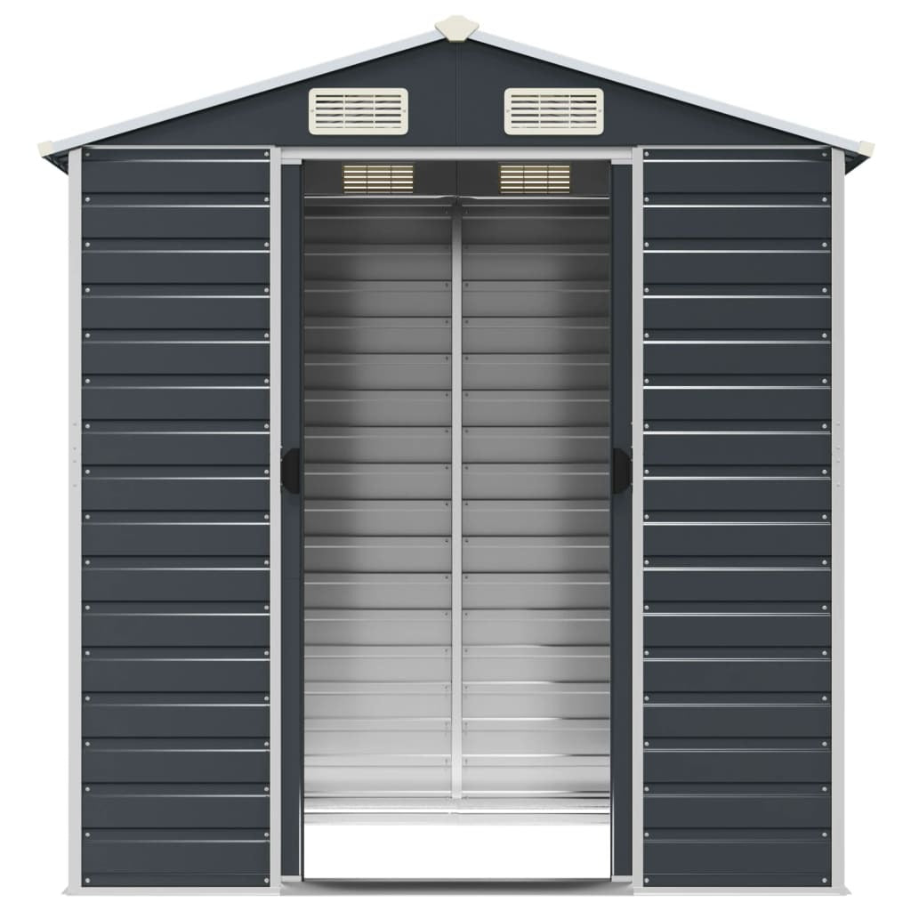 Garden Shed Outdoor Storage Tool House Lockable Galvanised Steel Anthracite