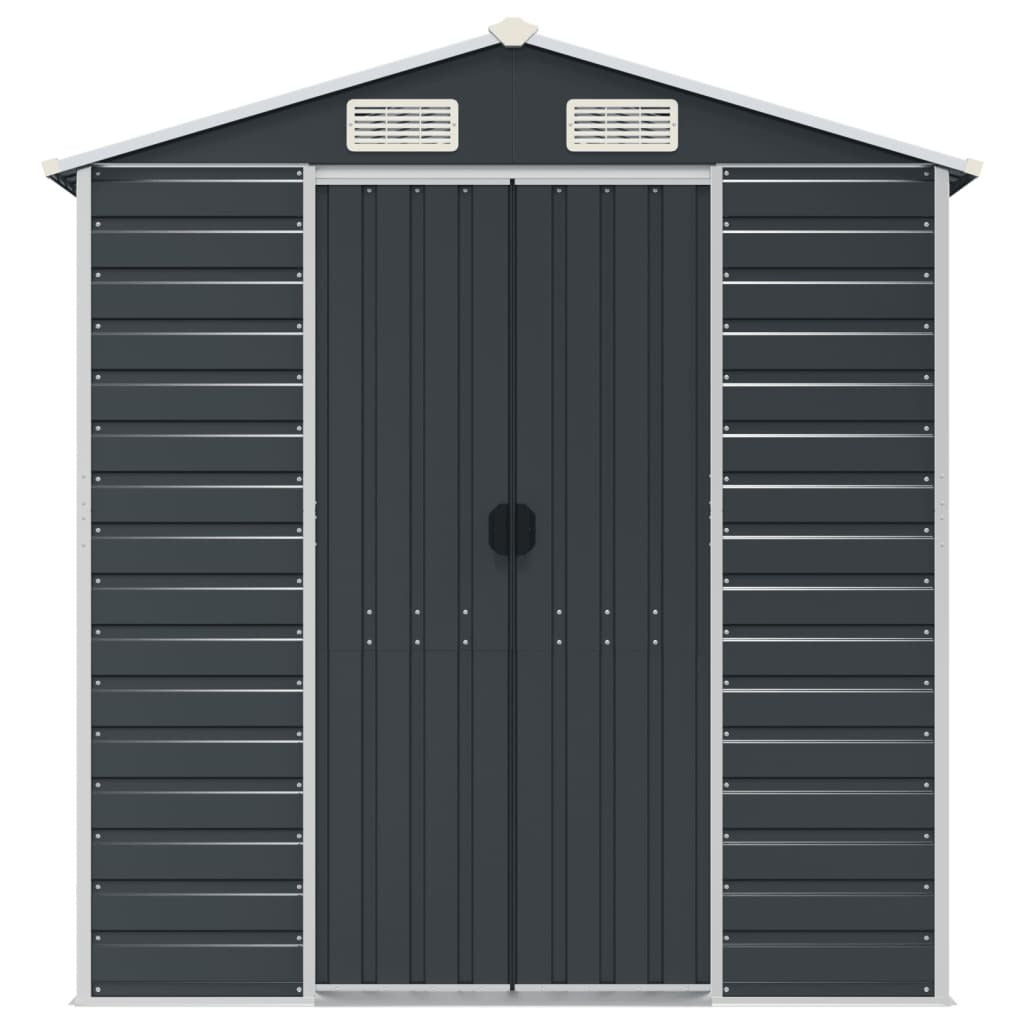 Garden Shed Outdoor Storage Tool House Lockable Galvanised Steel Anthracite