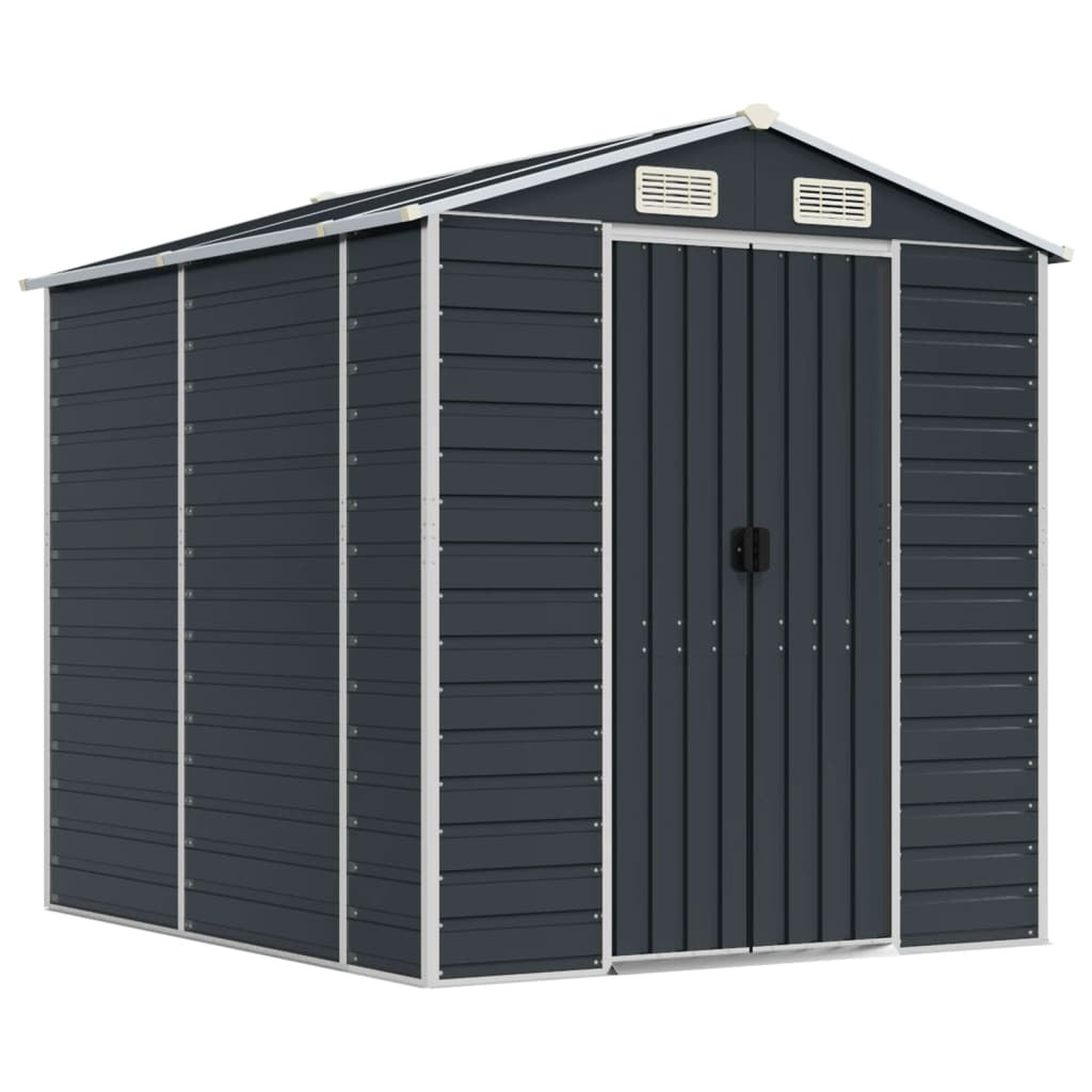 Garden Shed Outdoor Storage Tool House Lockable Galvanised Steel Anthracite