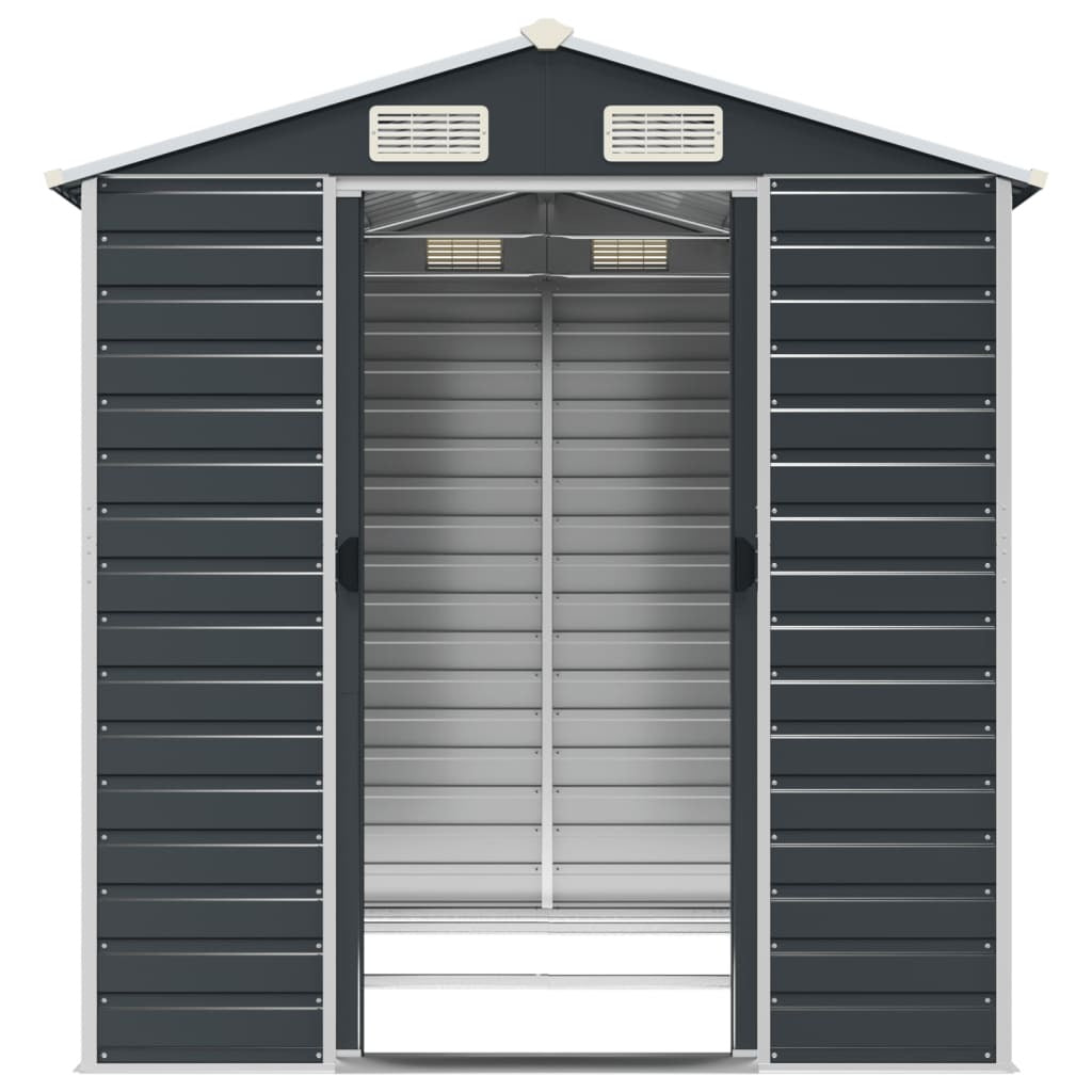 Garden Shed Outdoor Storage Tool House Lockable Galvanised Steel Anthracite
