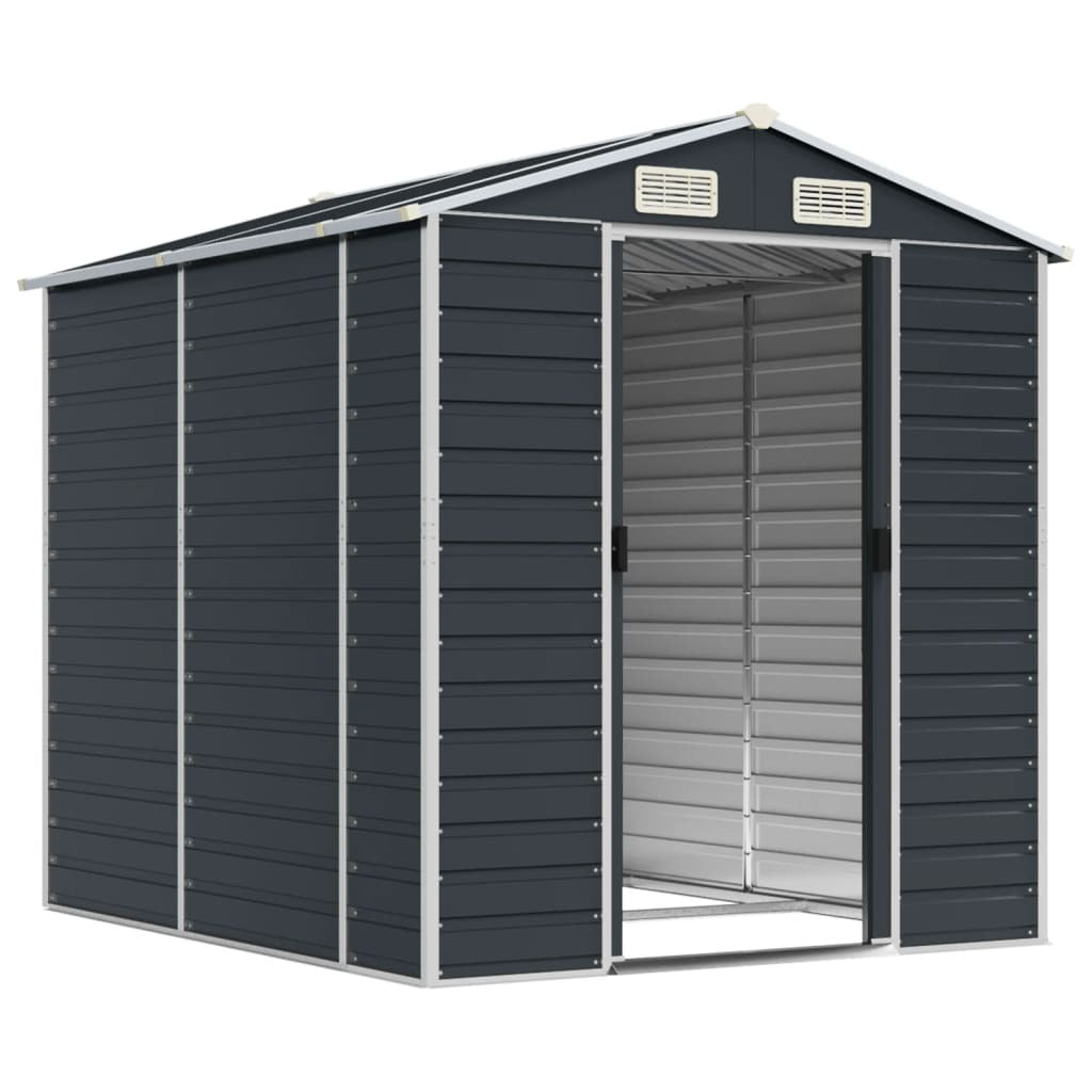 Garden Shed Outdoor Storage Tool House Lockable Galvanised Steel Anthracite