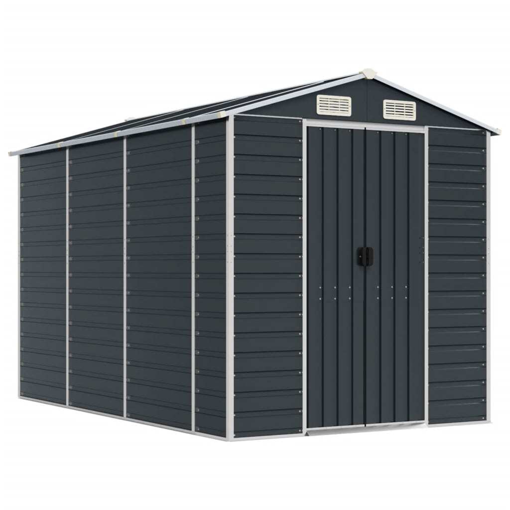 Garden Shed Outdoor Storage Tool House Lockable Galvanised Steel Anthracite