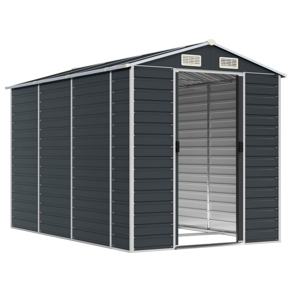 Garden Shed Outdoor Storage Tool House Lockable Galvanised Steel Anthracite