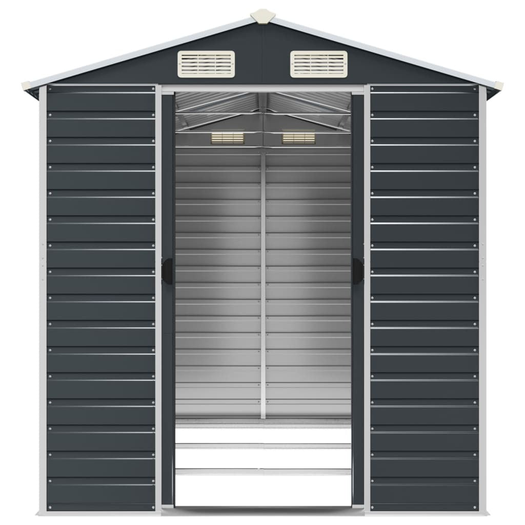 Garden Shed Outdoor Storage Tool House Lockable Galvanised Steel Anthracite