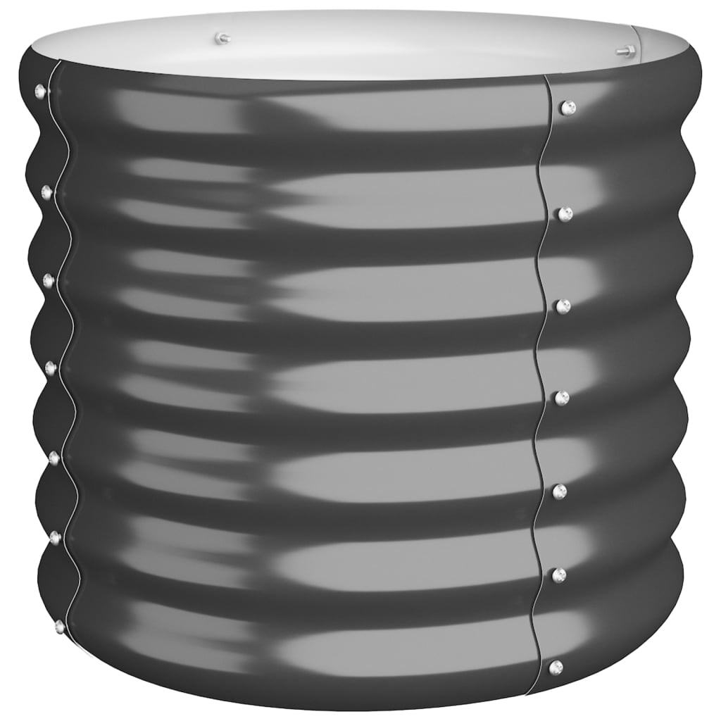 Garden Planter Galvanised Steel 40x40x36 cm Anthracite