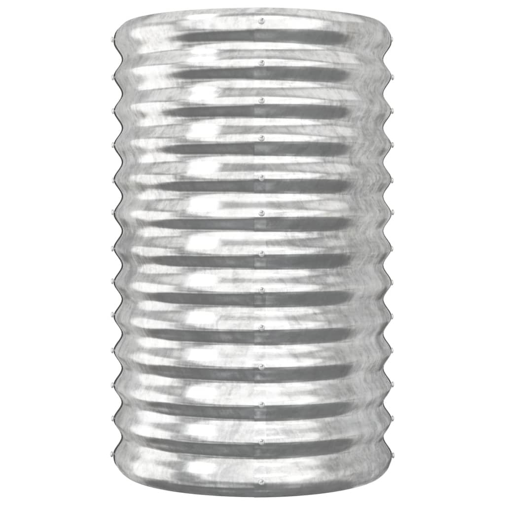 Garden Planter Galvanised Steel 40x40x68 cm Silver