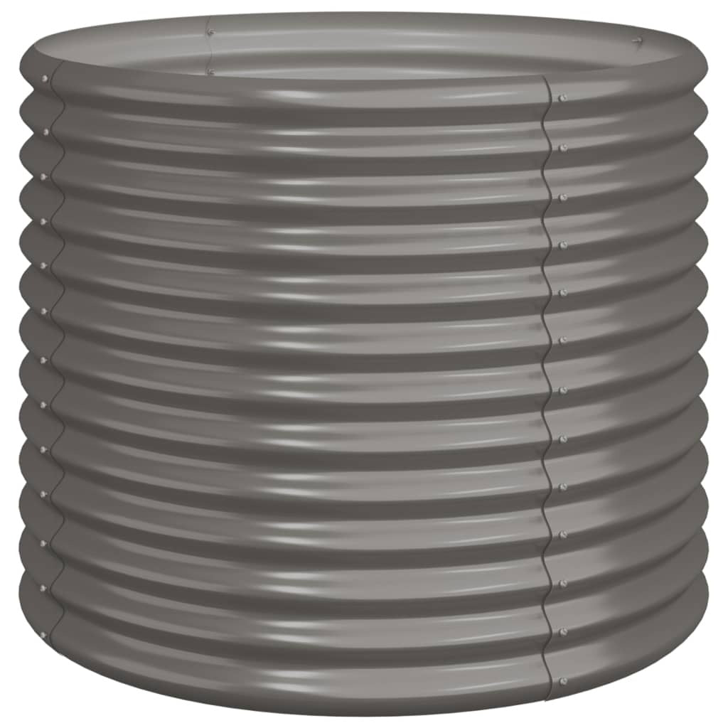 Garden Planter Galvanised Steel 80x80x68 cm Grey