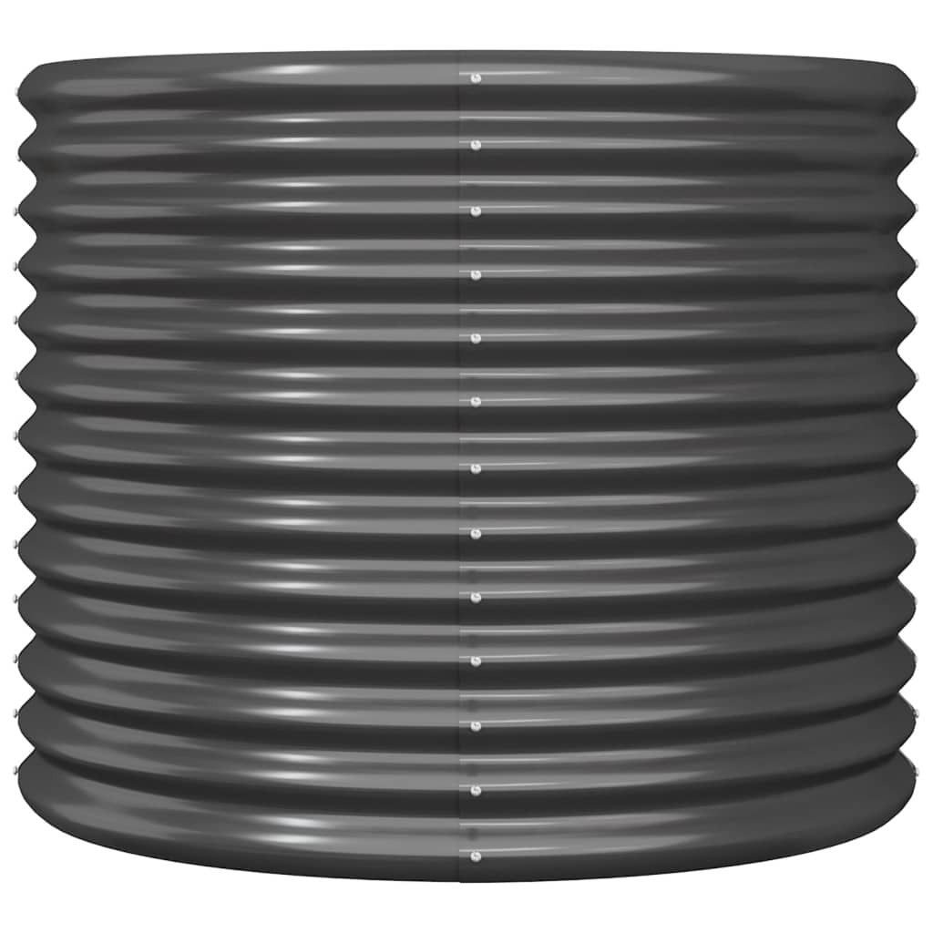 Garden Planter Galvanised Steel 80x80x68 cm Anthracite