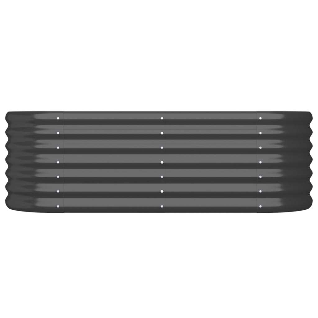 Garden Raised Bed Galvanised Steel 114x40x36 cm Anthracite