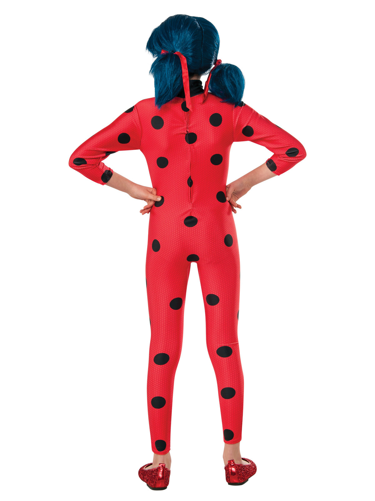 Miraculous Ladybug Costume Jumpsuit with Felt Mask for Kids – Red and Black Colour