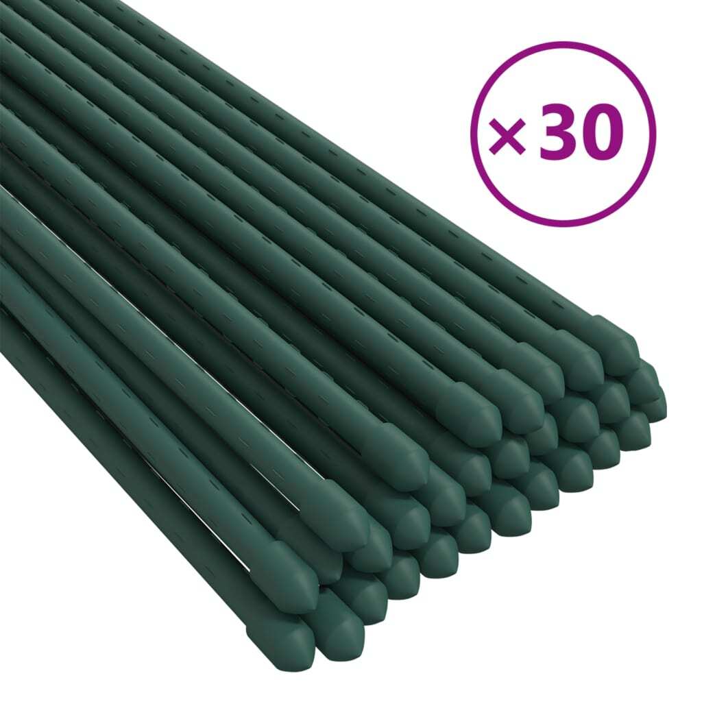 Garden Plant Stakes 30 pcs Green 115 cm Steel