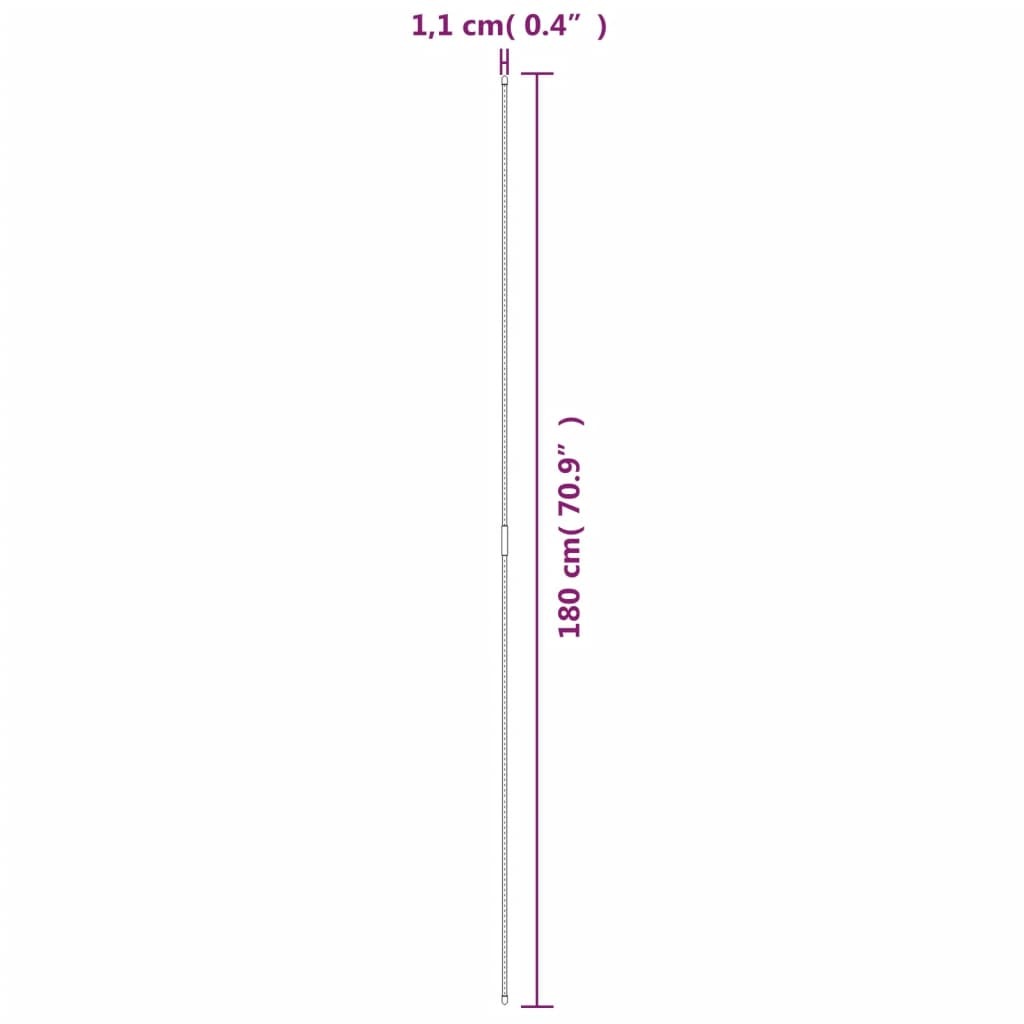 Garden Plant Stakes 30 pcs Green 180 cm Steel