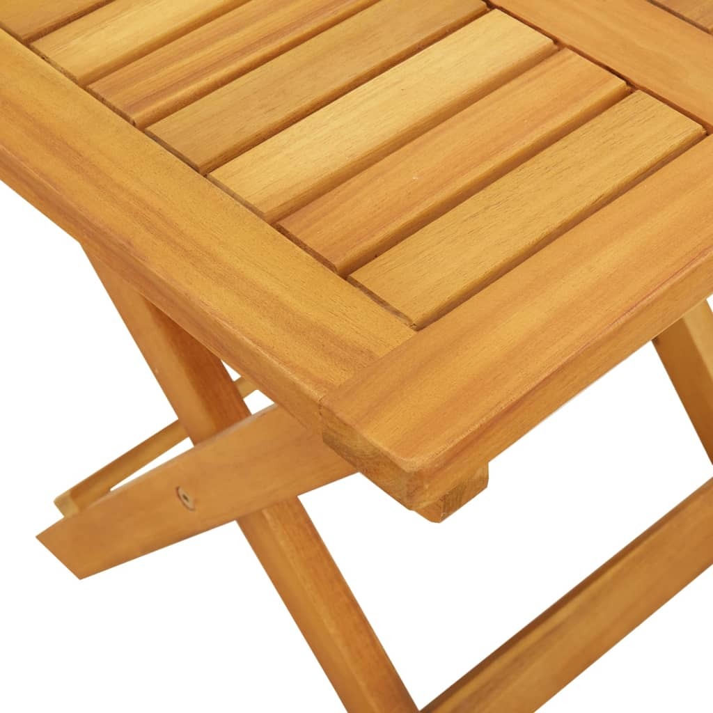 Sun Loungers 2 pcs Solid Acacia Wood Reclining Outdoor With Table