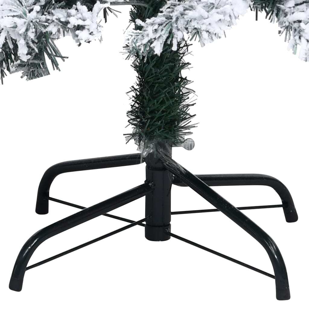 Artificial Christmas Tree with Flocked Snow Green 240 cm PVC