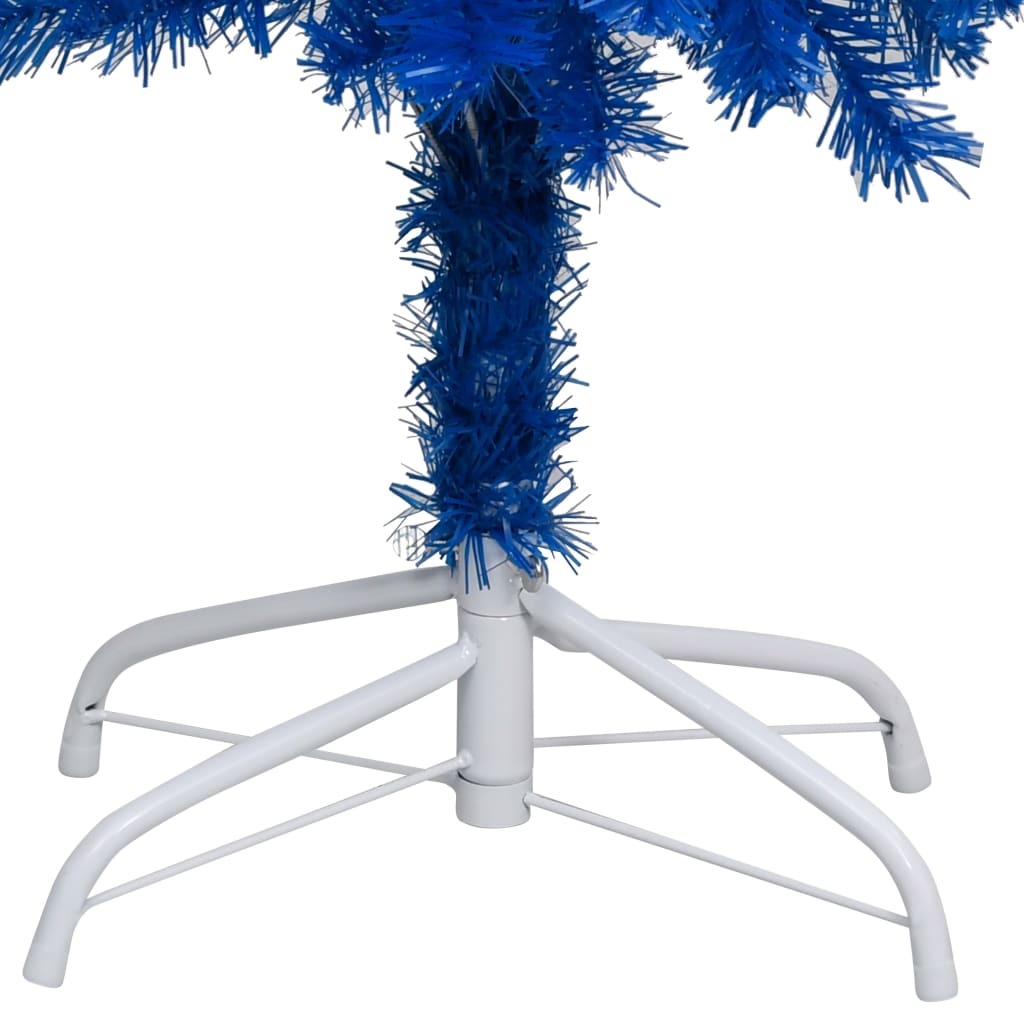 Artificial Christmas Tree with Stand Blue 210 cm PVC