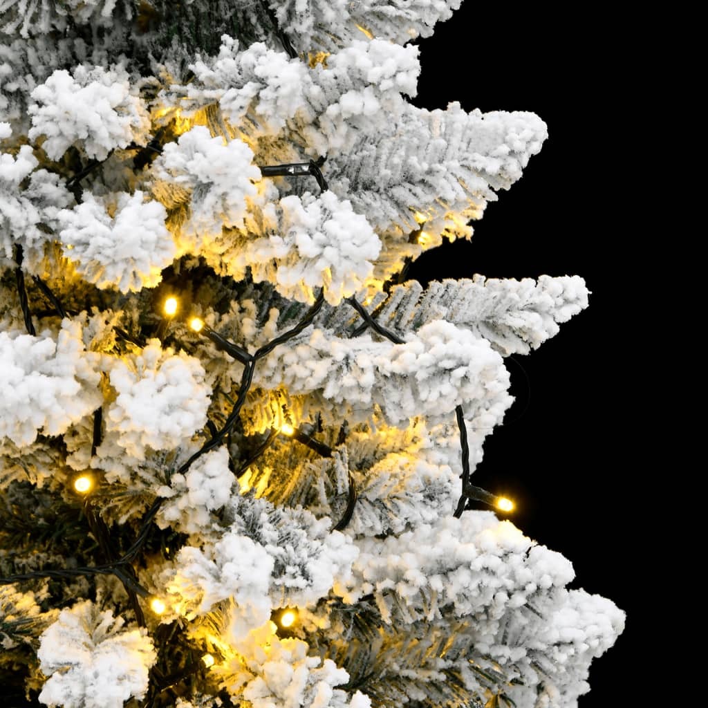 Artificial Hinged Christmas Tree 150 LEDs & Flocked Snow 150 cm