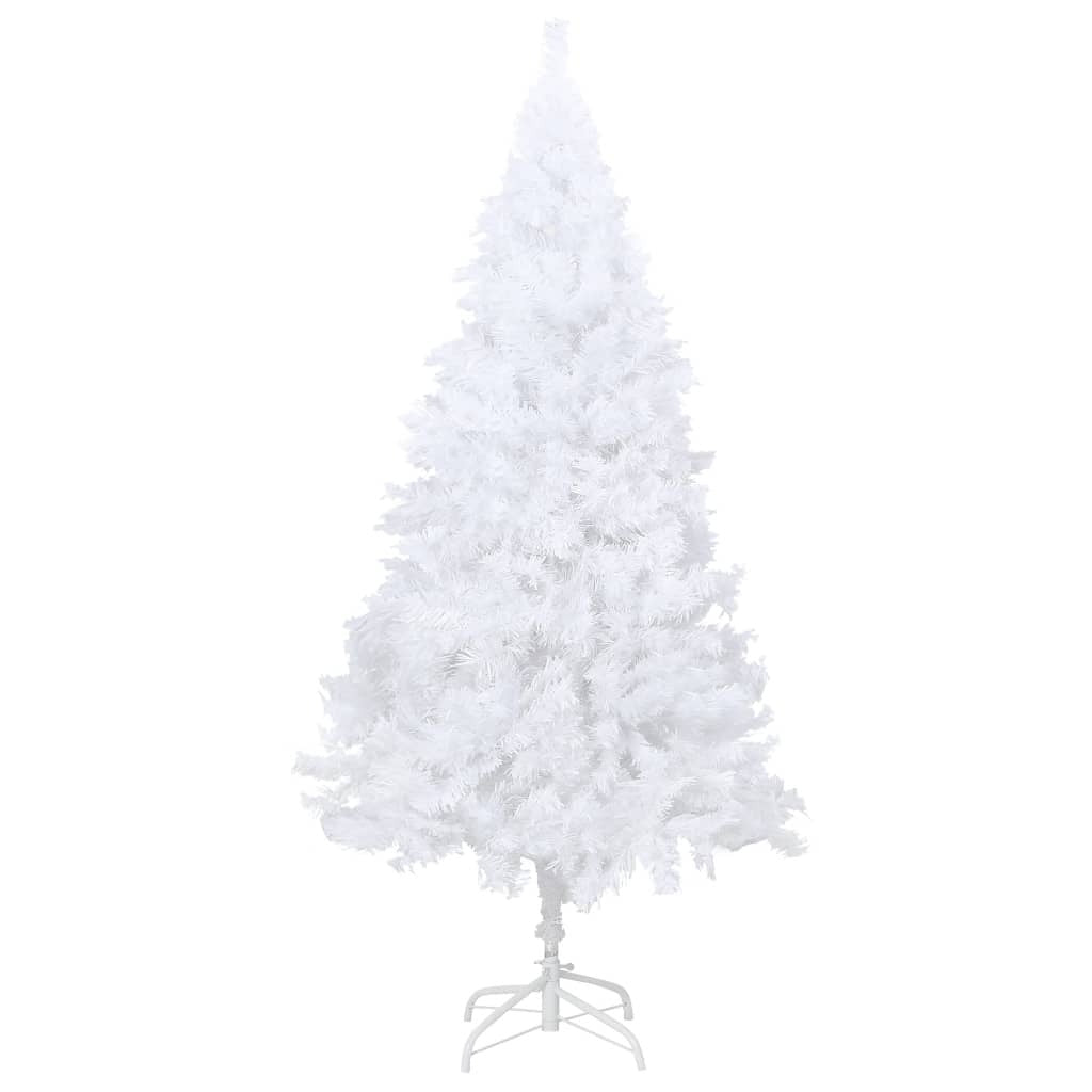 Artificial Christmas Tree with Thick Branches White 210 cm PVC