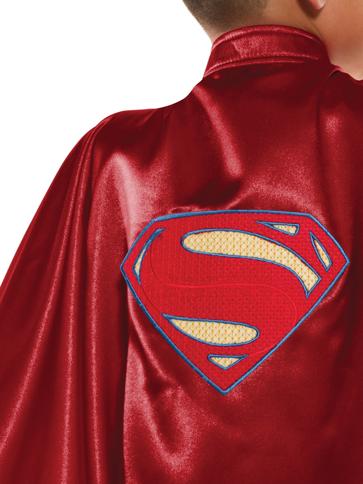 Superman Cape for Kids Deluxe Satin with Embroidered Logo Official DC