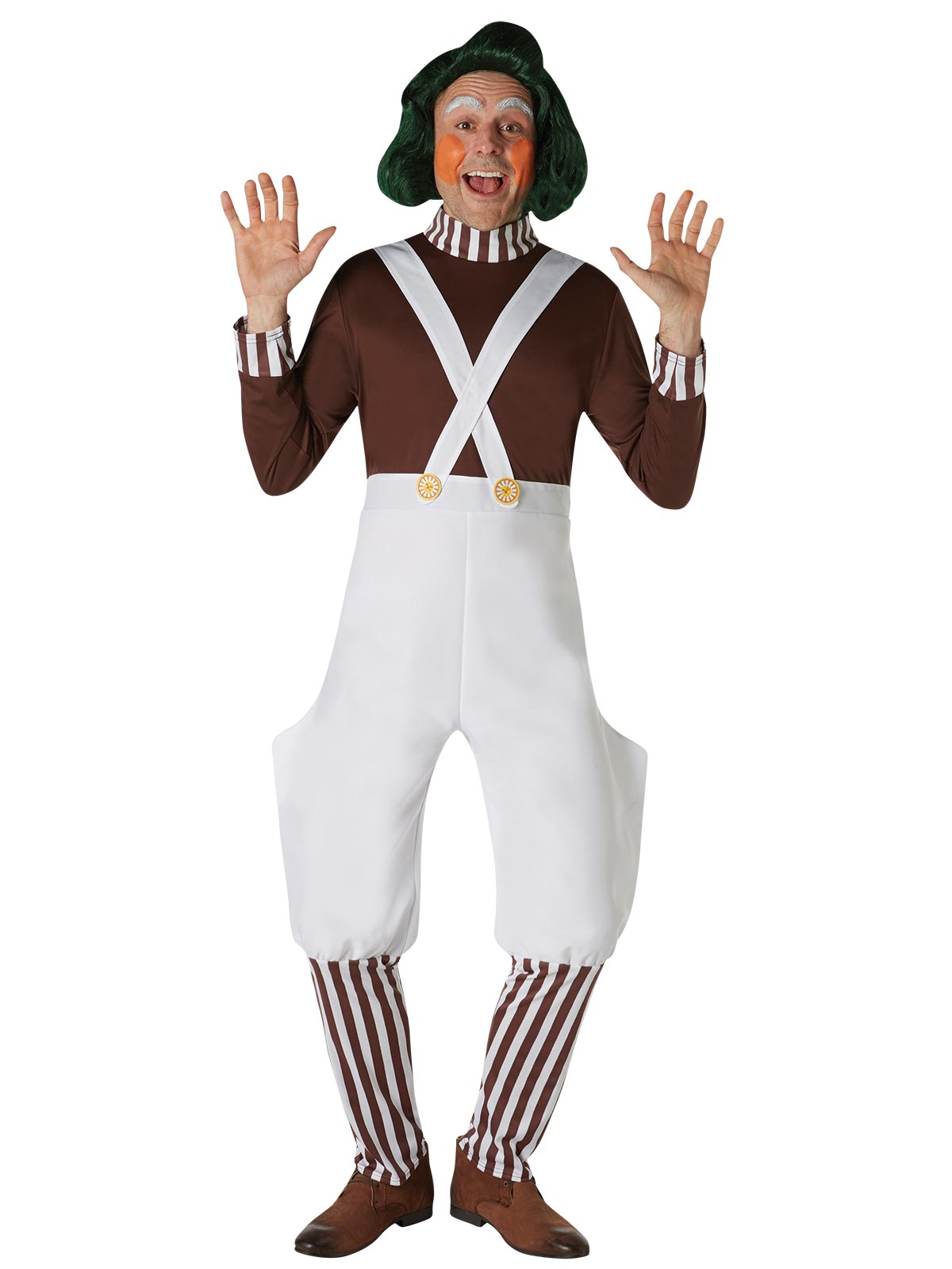 Oompa Loompa Wig for Adults – Official Licensed Willy Wonka Costume Accessory Green Colour