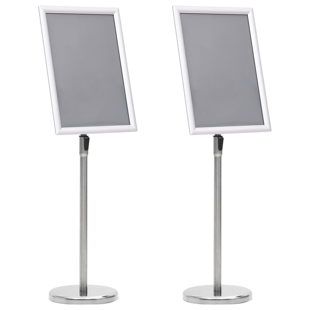 Poster Stands 2 pcs Silver 32.7 x 24 x 108 cm Aluminium