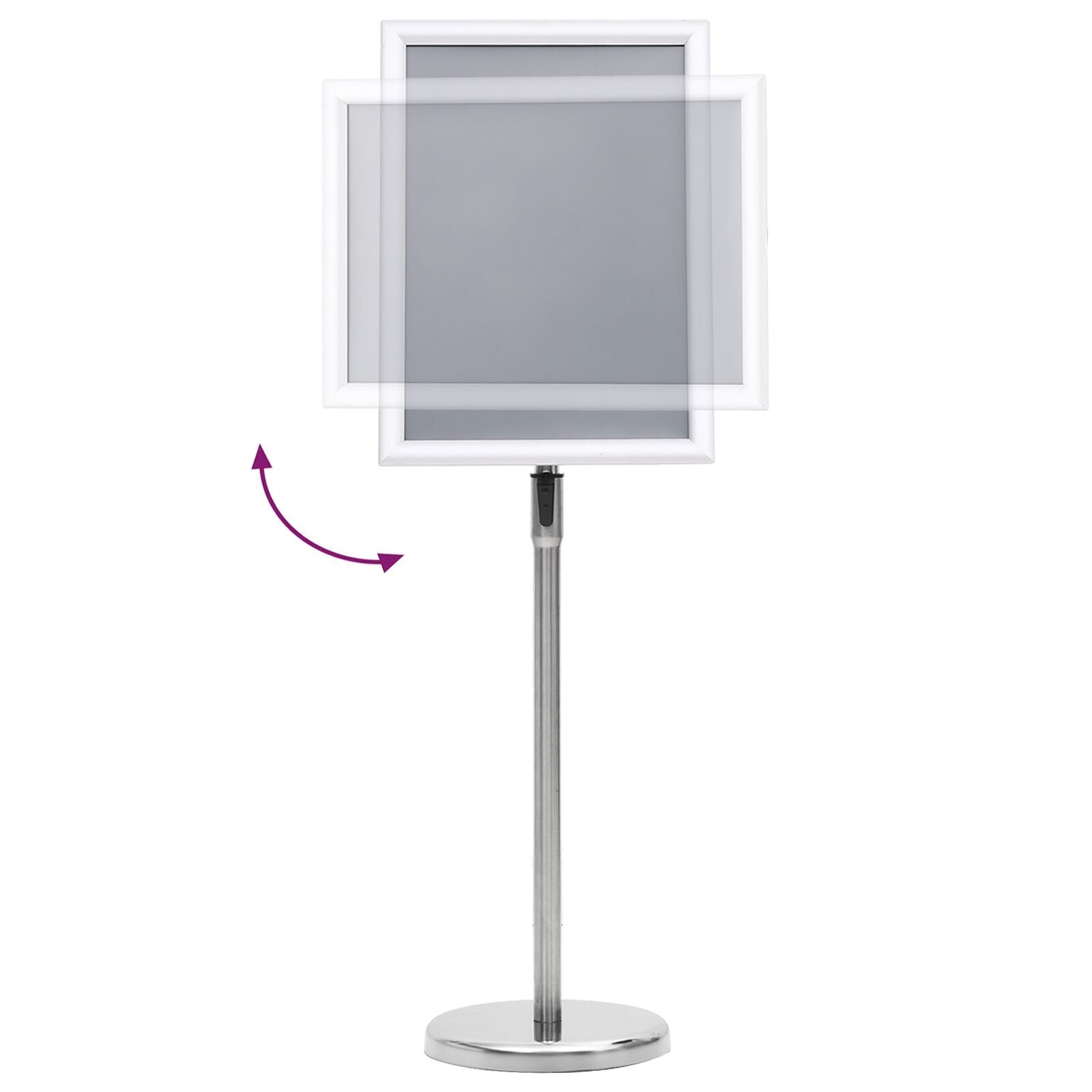 Poster Stands 2 pcs Silver 32.7 x 24 x 108 cm Aluminium