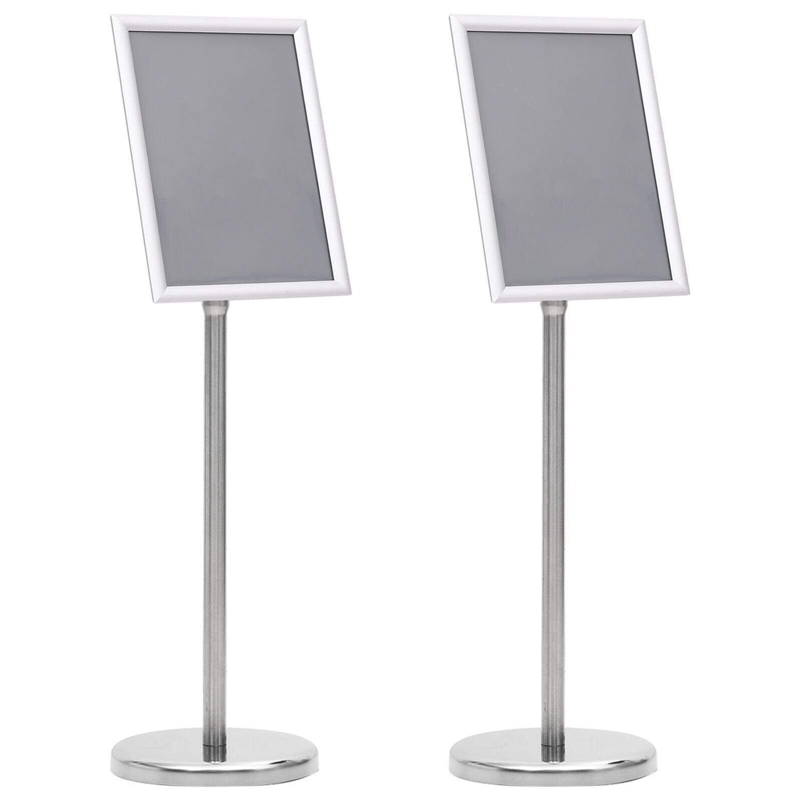 Poster Stands 2 pcs Silver 32.7 x 24 x 108 cm Aluminium