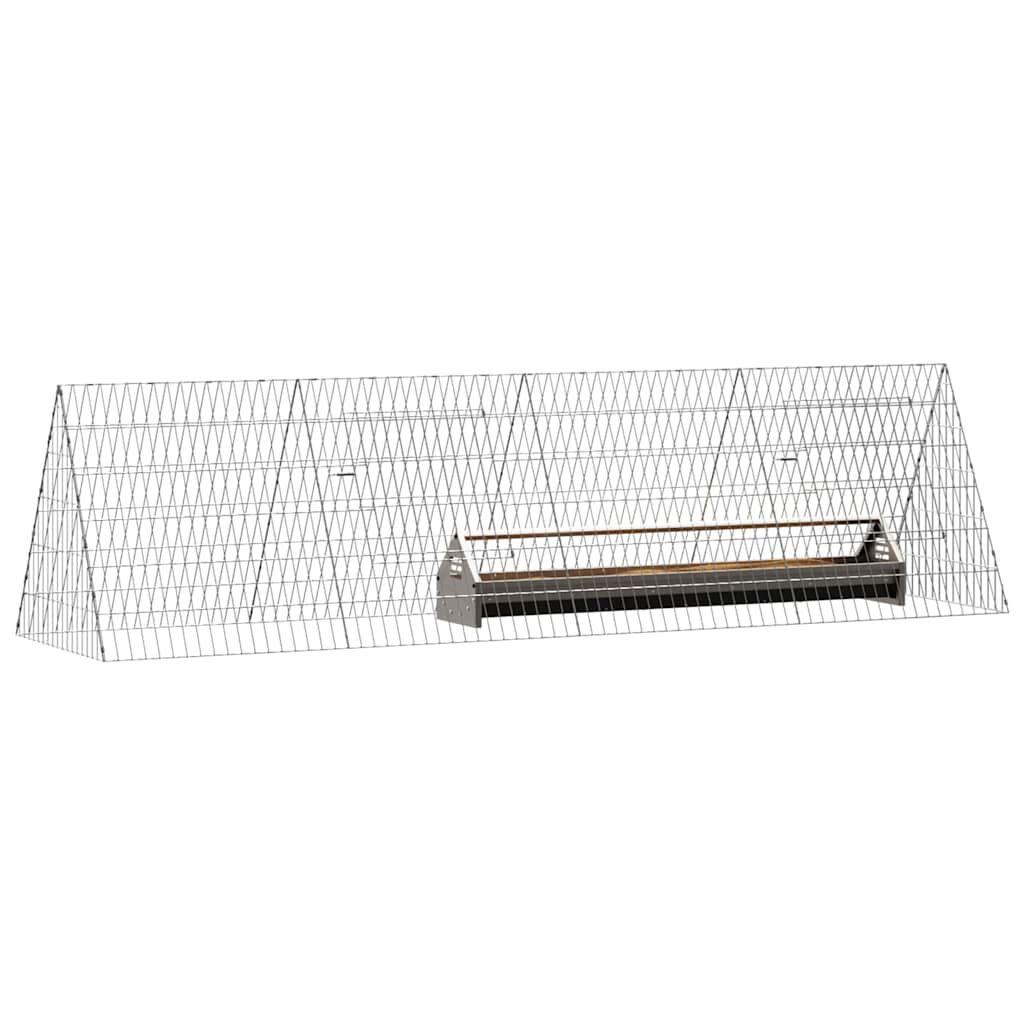 Chicken Cage Silver 215 x 55 x 55 cm Galvanised Steel