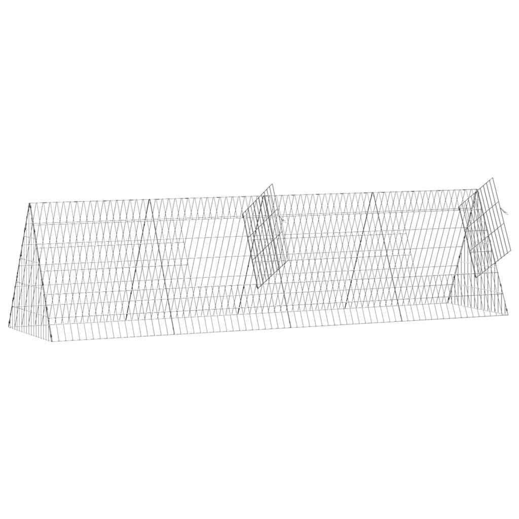 Chicken Cage Silver 215 x 55 x 55 cm Galvanised Steel
