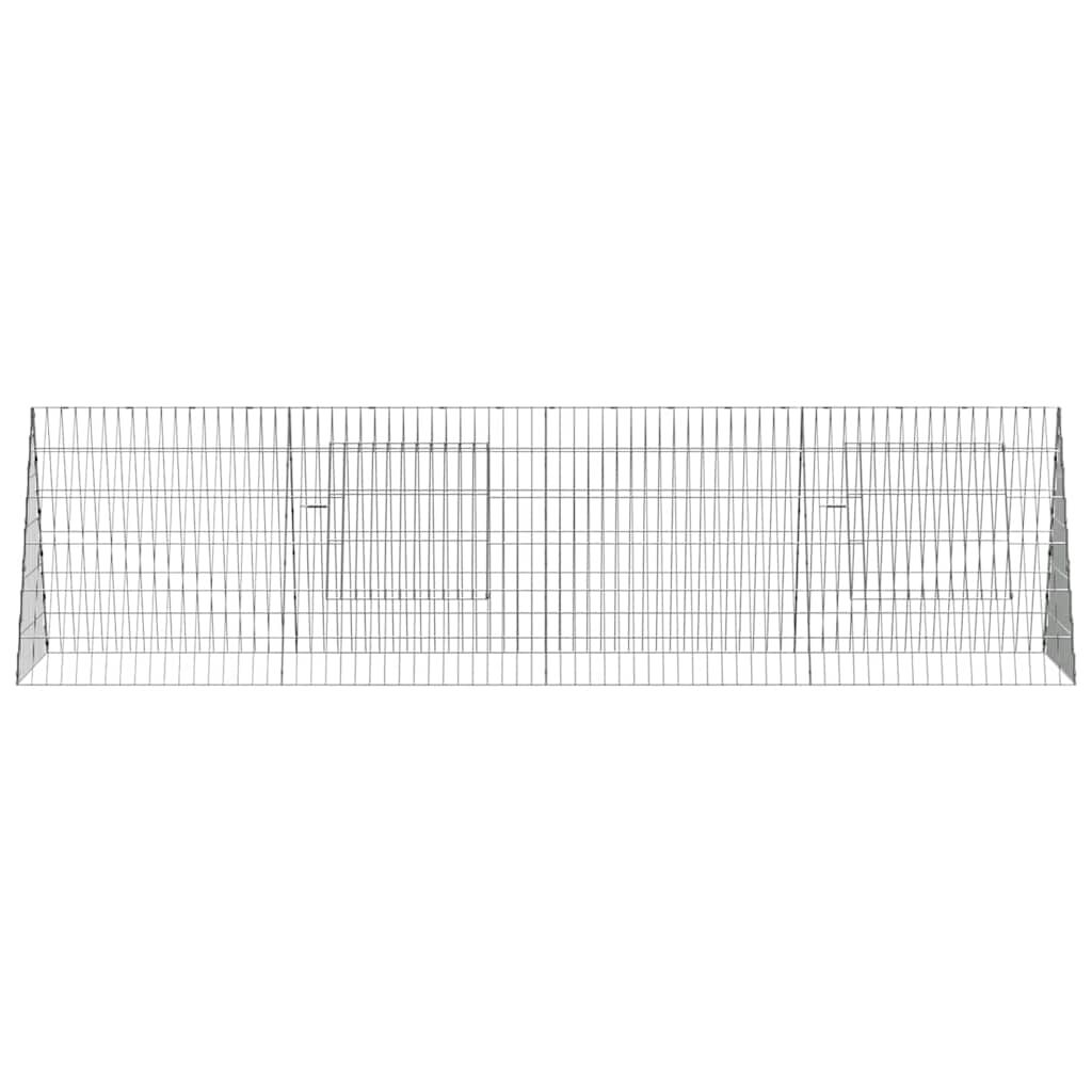 Chicken Cage Silver 215 x 55 x 55 cm Galvanised Steel