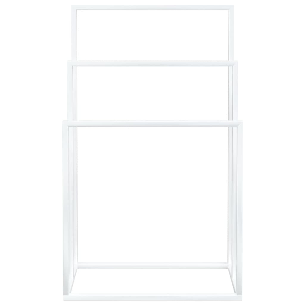 Freestanding Towel Rack White 48x24x79 cm Iron