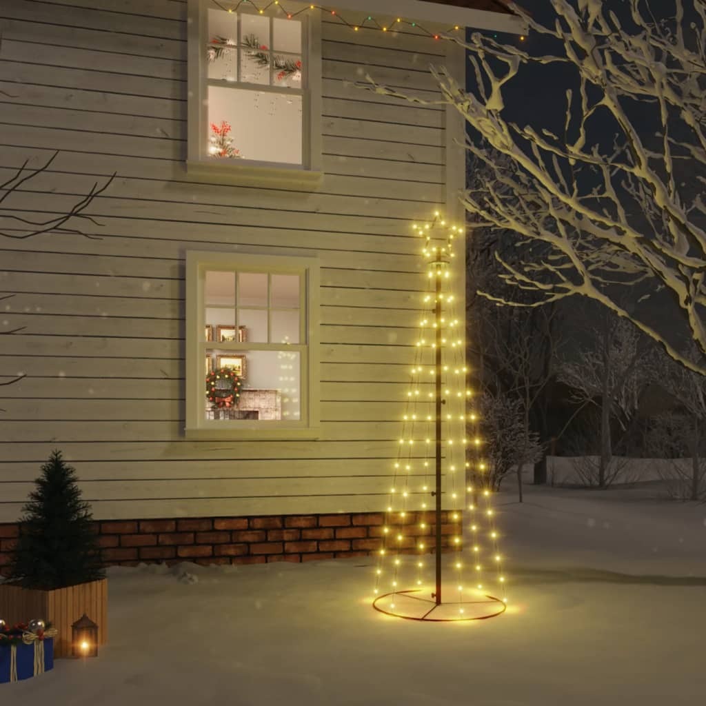 Christmas Cone Tree LED 108 Lights Indoor Outdoor Xmas Decor 70x180cm Warm White