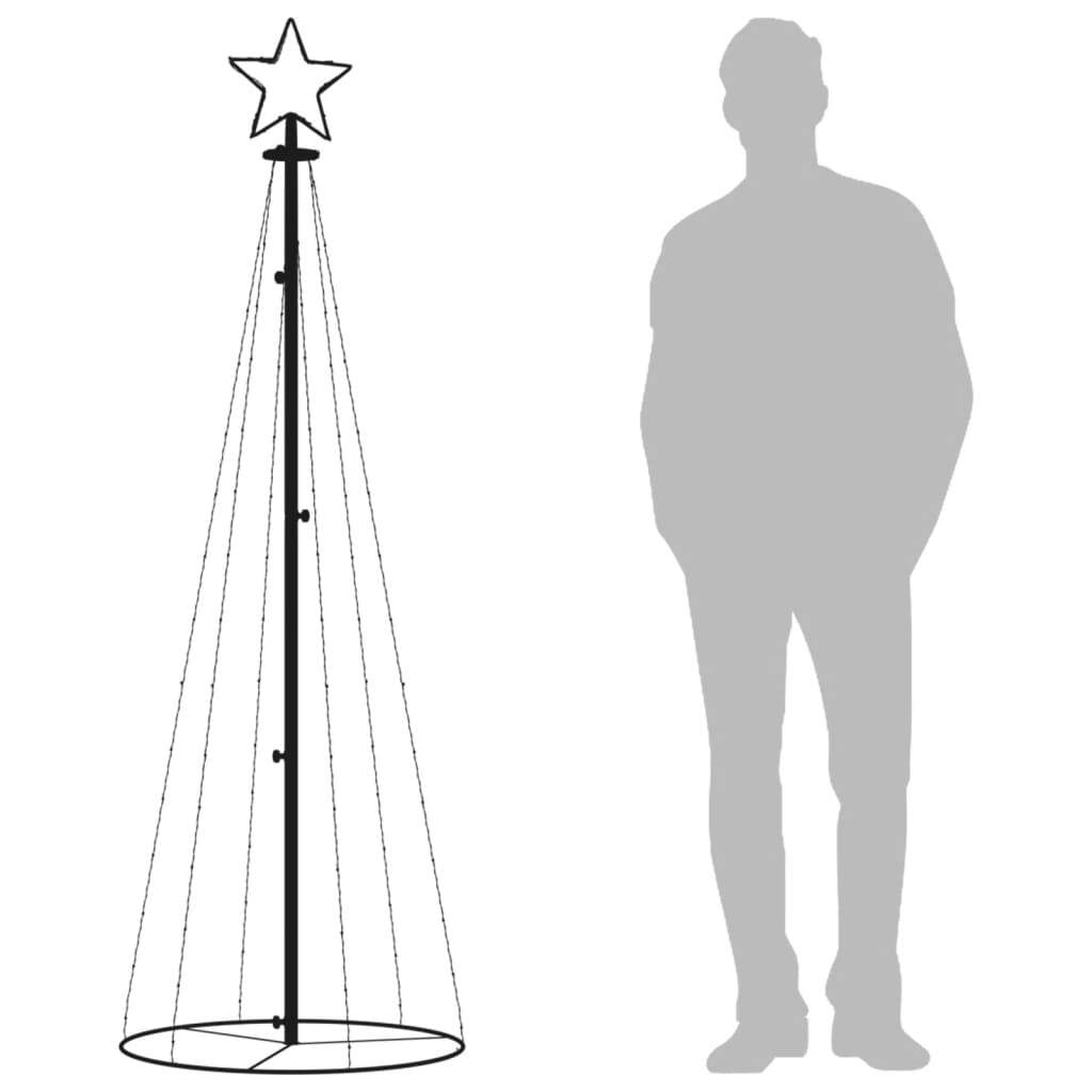 Christmas Cone Tree LED 108 Lights Indoor Outdoor Xmas Decor 70x180cm Warm White