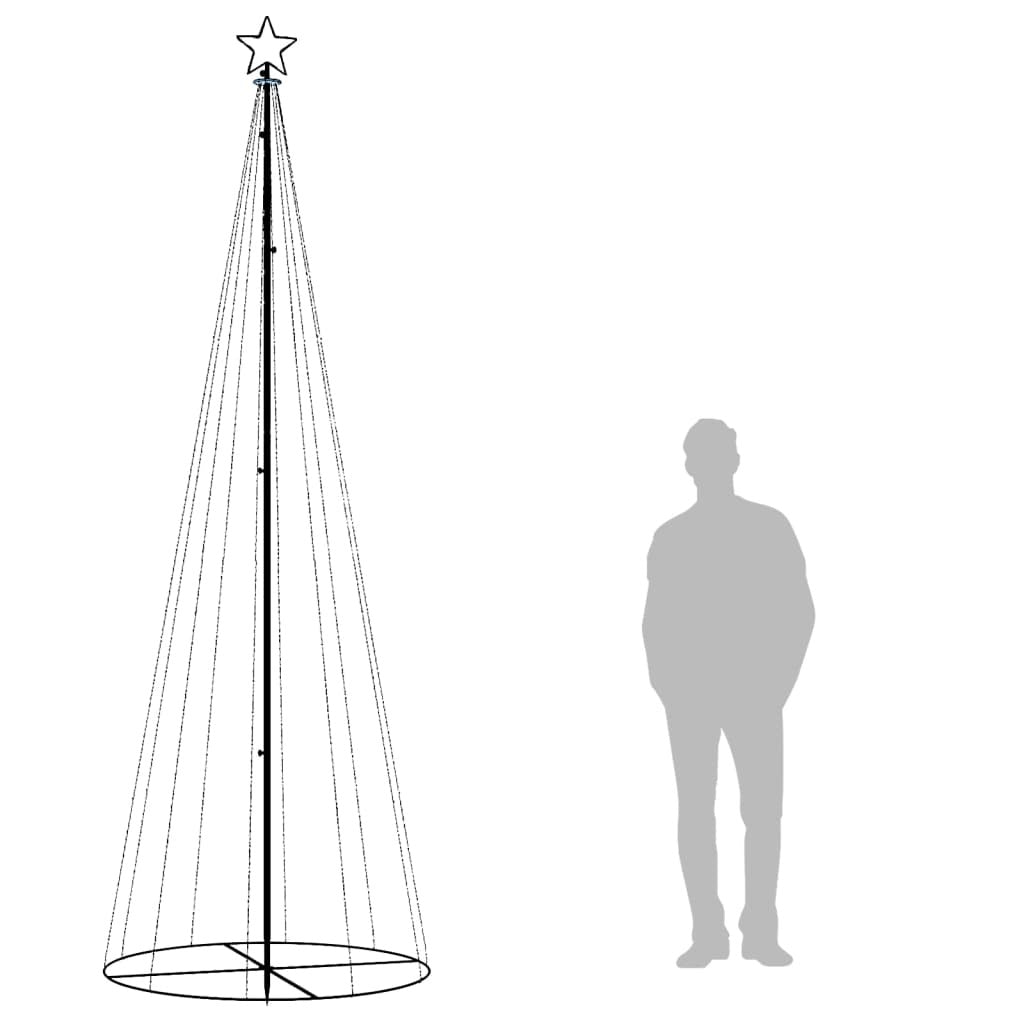 Christmas Cone Tree LED 310 Lights Indoor Outdoor Xmas Decor 100x300cm Blue